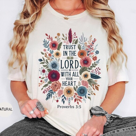 Stephanie P Tops - Trust In The Lord Shirt, Religious Shirt, Faith Shirt, Christian Gift, Gift For
